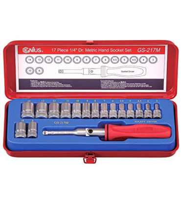 جعبه بکس هواگیری 17 پارچه درایو 1/4جنیوس GENIUSمدل GS-217M