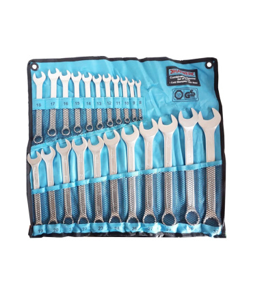 ست آچار 22 عددی یکسر تخت یکسر رینگی HAFNER