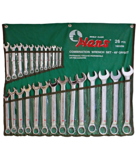 آچار یکسر تخت یکسر رینگی هنس 26 عددی مدل 166326M