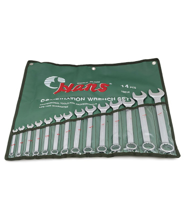 ست آچار 14عددی یکسر تخت یکسر جغجغه ای هنس HANS مدل 16614M