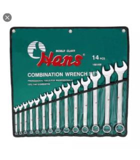 ست آچار 14عددی یکسر تخت یکسر جغجغه ای هنس HANS مدل 16614M