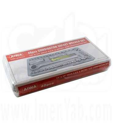 جعبه بکس 40 پارچه ایوا AIWAدرایو 1/4 -3/8 مدلCP-1010