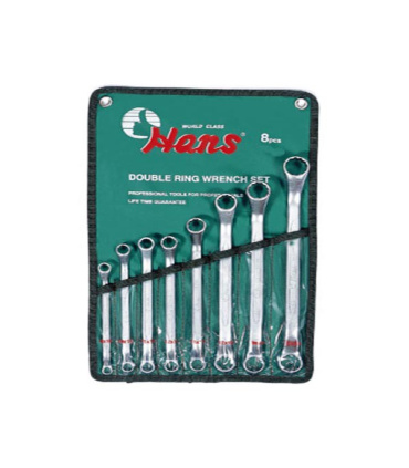 ست آچار8 عددی دو سر رینگی هنس HANS مدل16008M