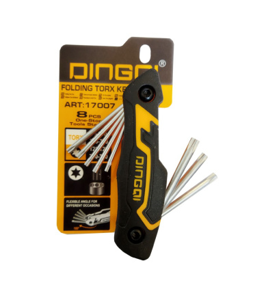 آچار آلن ستاره ای  چاقویی 8 عددی دینگی مدل 17007