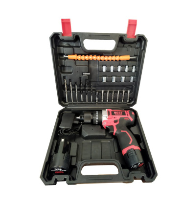 دریل پیچ گوشتی شارژی 18 ولت سنگین دوباتری باس BOSS با لوازم مدل BS1801