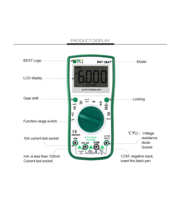 مولتی متر اتورنج دیجیتال Best مدل BST-58X