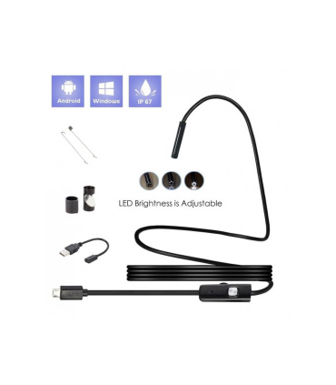 دوربین ( آندوسکوپی) 1.3 مگاپیکسل لنز 7mm کابل 5 متر ارتباط USB سازگار با ویندوز و اندروید