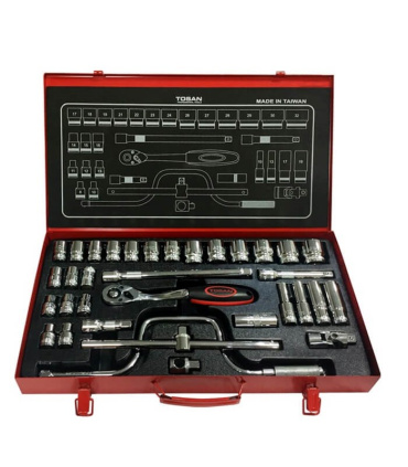 جعبه بکس 34 پارچه درایو 1/2 توسن TOSAN مدل T1252-34M