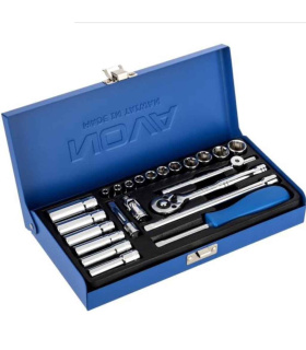 جعبه بکس 23 پارچه نووا NOVA درایو 1/4 مدل 7302