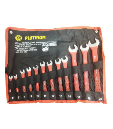 ست آچار 12 پارچه یکسر تخت یک سر رینگی PLATINUM