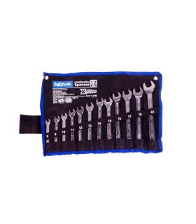 ست آچار 12 عددی یکسر تخت یکسر رینگی نووا NOVA مدلNTS 1894