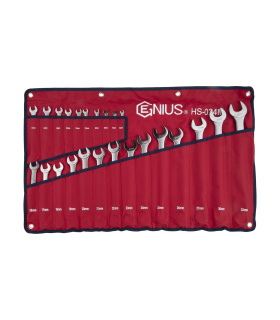 ست آچار 24 عددی یکسر تخت یکسر رینگی جنیوس GENIUS مدل HS-024M