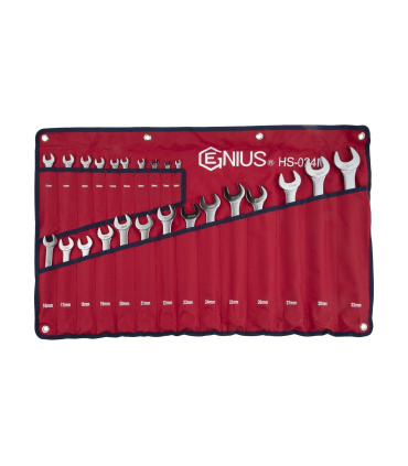 ست آچار 24 عددی یکسر تخت یکسر رینگی جنیوس GENIUS مدل HS-024M