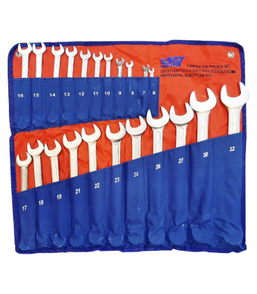 ست آچار 22 عددی یکسر تخت یکسر رینگی اسکای SKY