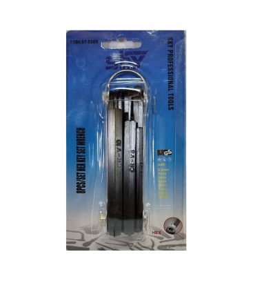 آچار آلن شش گوش H ( چاقویی ) تاشو 8 عددی اسکای SKY مدل ST-2205