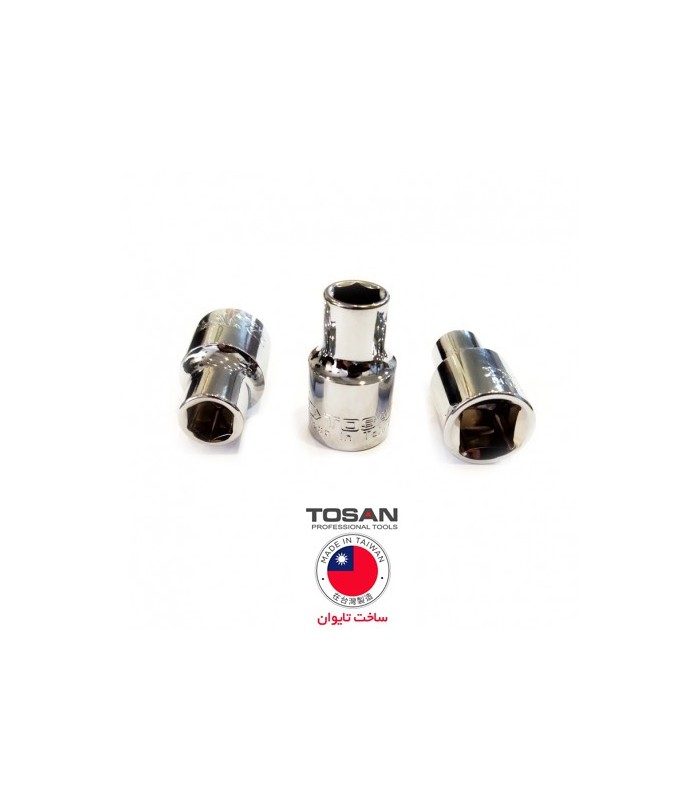 بکس کوتاه سایز 10 درایو 1/2 توسن TOSAN مدل T1274S بکس کوتاه سایز 10 درایو 1/2 توسن TOSAN مدل T1274S