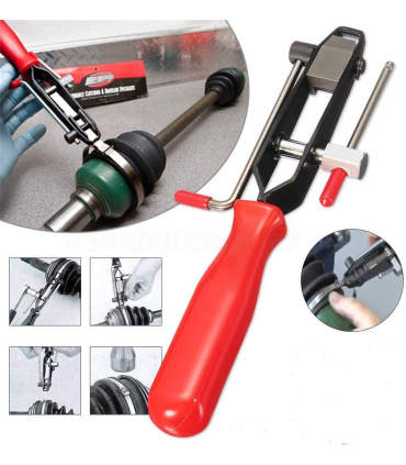 انبر بست جمع کن گردگیر پلوس و سیبک ِAutomotive CV Joint Boot Clamp Pliers Banding Crimper Tool Universal with Cutter DANACO
