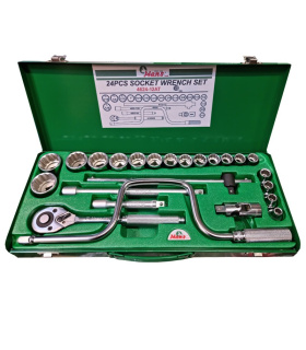 جعبه بکس 24 پارچه 12 پر اینچی درایو 1/2 هنس HANS مدل 6424.12AT