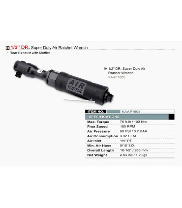 جغجغه بادی 1/2 اینچ تاپ تول TOPTUL مدل KAAF1605