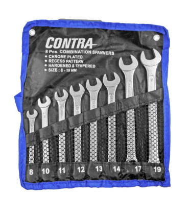 ست آچار یکسر تخت یکسر رینگی 8 عددی CONTRA