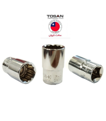 بکس کوتاه سایز 17 درایو 1/2 توسن TOSAN مدل T1274S