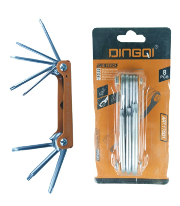 خرید و قیمت آچار آلن ستاره ای چاقویی 8 عددی دینگی DINGQI مدلART-17001