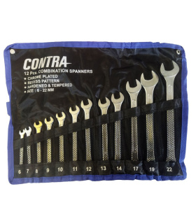 ست آچار یکسر تخت یکسر رینگی 12 عددی CONTRA