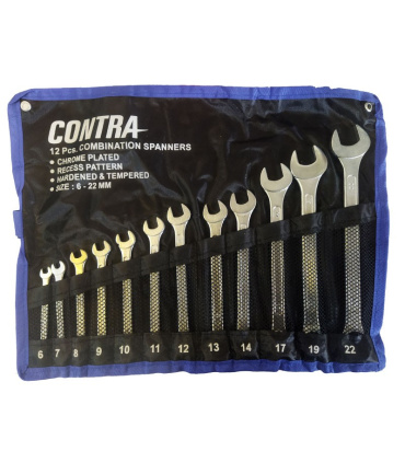 ست آچار یکسر تخت یکسر رینگی 12 عددی CONTRA