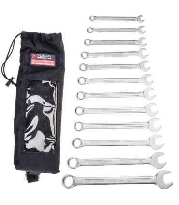 ست آچار 12 عدد یکسر تخت یکسر رینگی توسن TOSAN مدل T101-S12