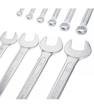 ست آچار 22 عدد یکسر تخت یکسر رینگی توسن TOSAN مدل T101-S22