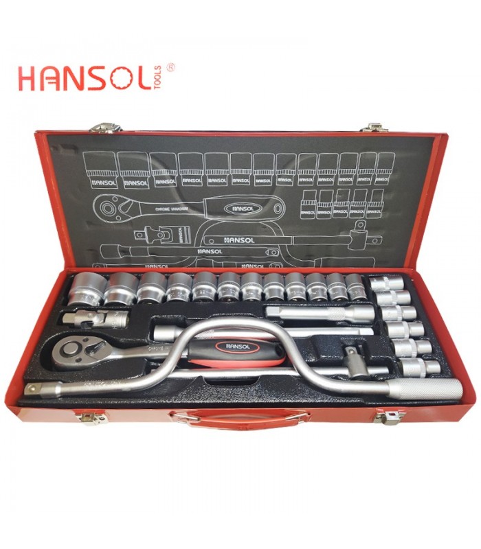 جعبه بکس 24 پارچه درایو 1/2 هانسول HANSOL مدل DIN3124