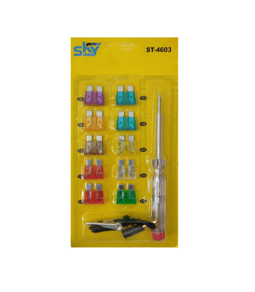 تست فیوز خودرو اسکای SKY مدل ST-4603 به همراه فیوز