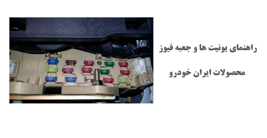 راهنمای کنترل یونیت ها و جعبه فیوزهای محصولات ایران خودرو