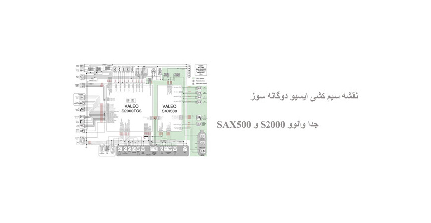 نقشه سیم کشی ایسیو دوگانه سوز جدا والوو S2000 و SAX500
