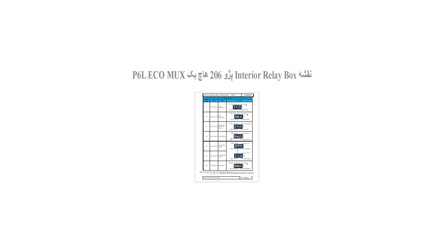 نقشه Interior Relay Box پژو 206 هاچ بک P6L ECO MUX