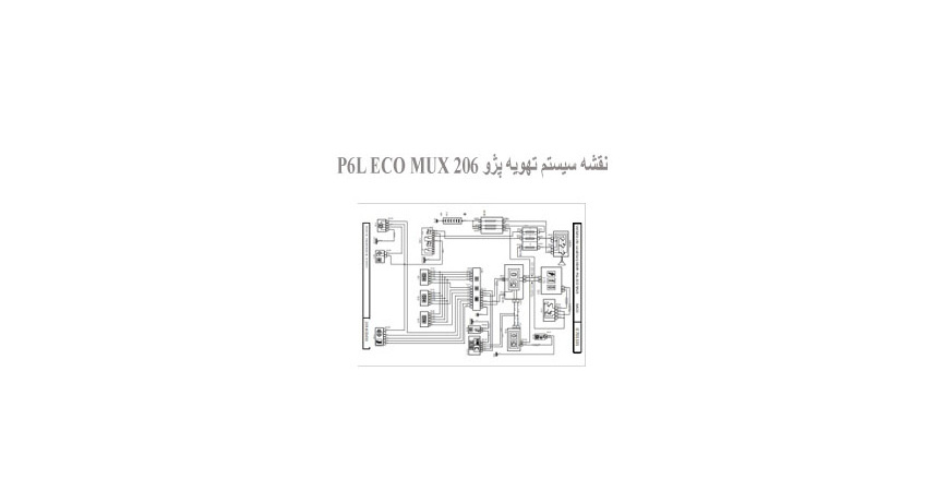  نقشه سیستم تهویه پژو 206 P6L ECO MUX