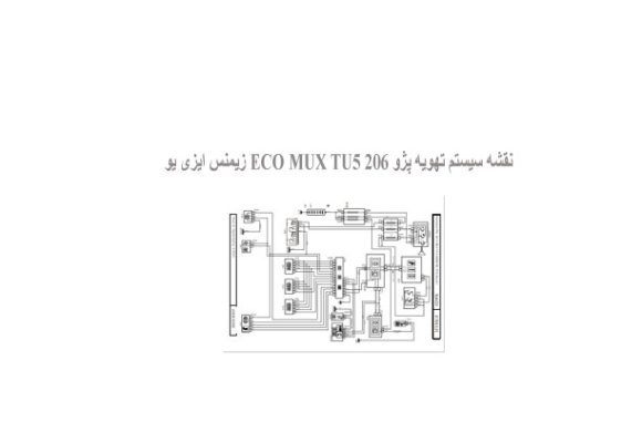  نقشه سیستم تهویه پژو 206 ECO MUX TU5 زیمنس ایزی یو