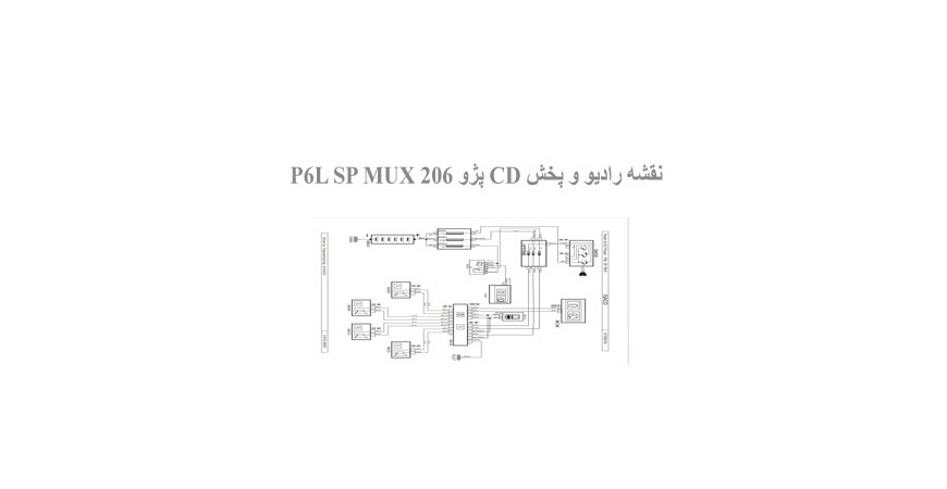  نقشه رادیو و پخش CD پژو 206 P6L SP MUX