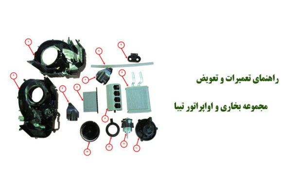  راهنمای عیب یابی و تعویض مجموعه بخاری و اواپراتور تیبا