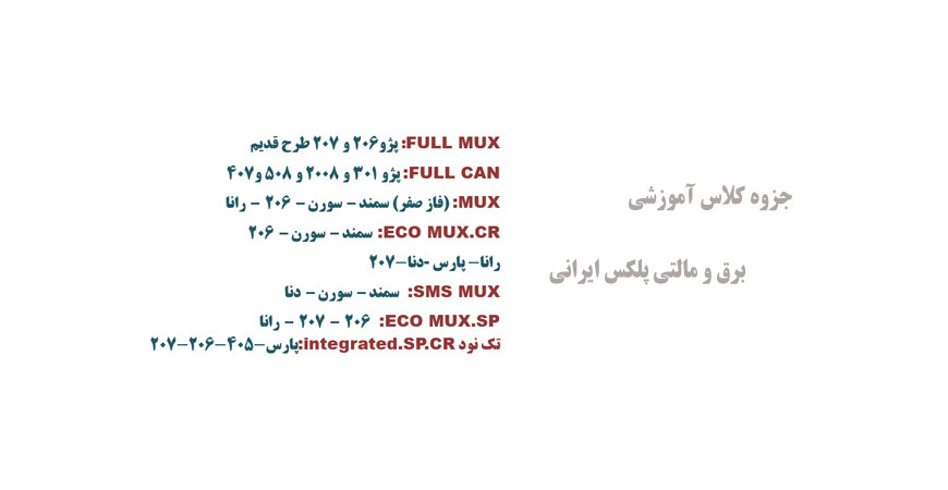  جزوه کلاس آموزشی برق و مالتی پلکس ایرانی